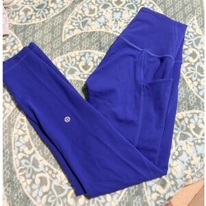 NOT AVAIL Lululemon Fast and Free High-Rise Tight Pockets Larkspur Blue Size 4